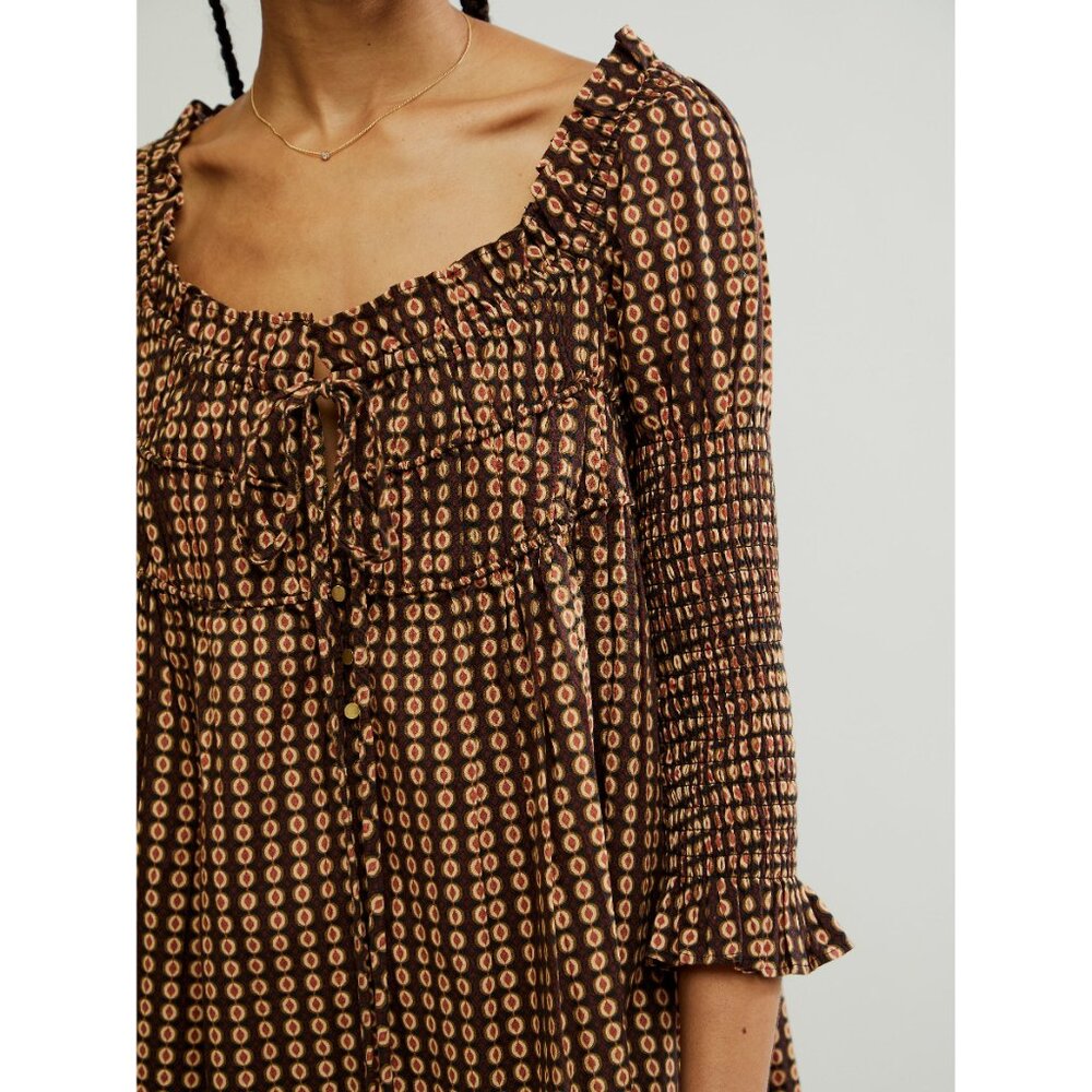 🎉LAST CHANCE🎉 FREE PEOPLE Star Dip Mini Dress / Black Combo - Picture 7 of 14